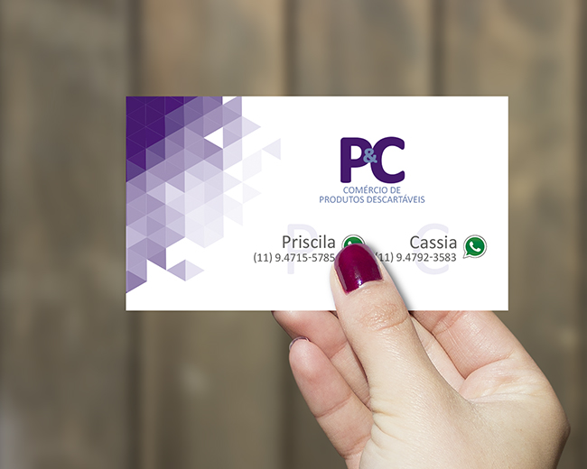 Cartão de Visita Comércio de Produtos Descartáveis