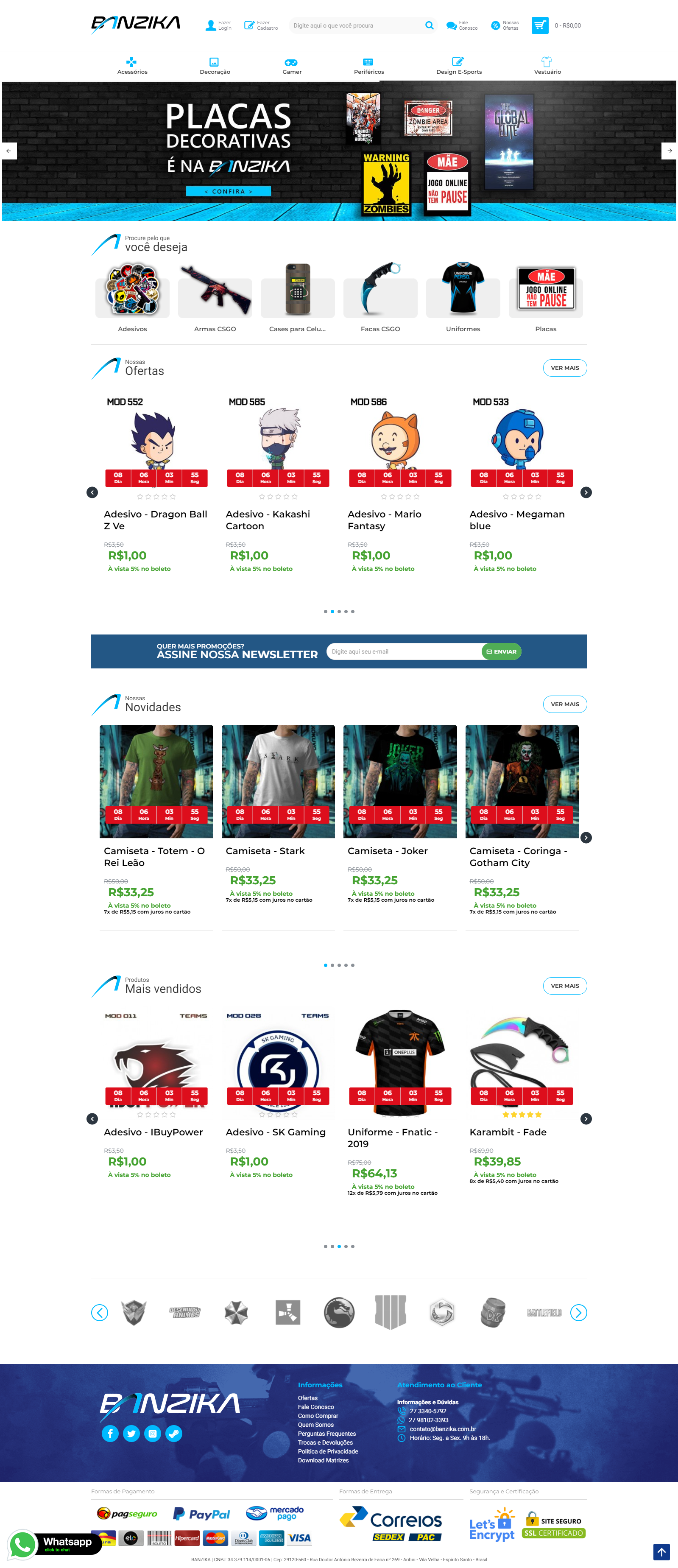 E-commerce Artigos Geek e Personalizados Banzika E-commerce Artigos Geek e Personalizados Banzika