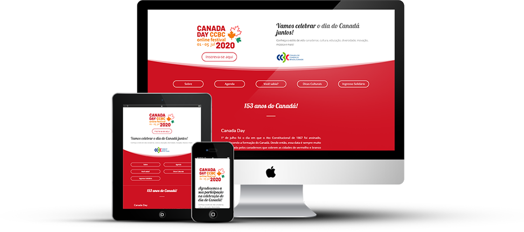 Site para o evento Canada Day CCBC online festival