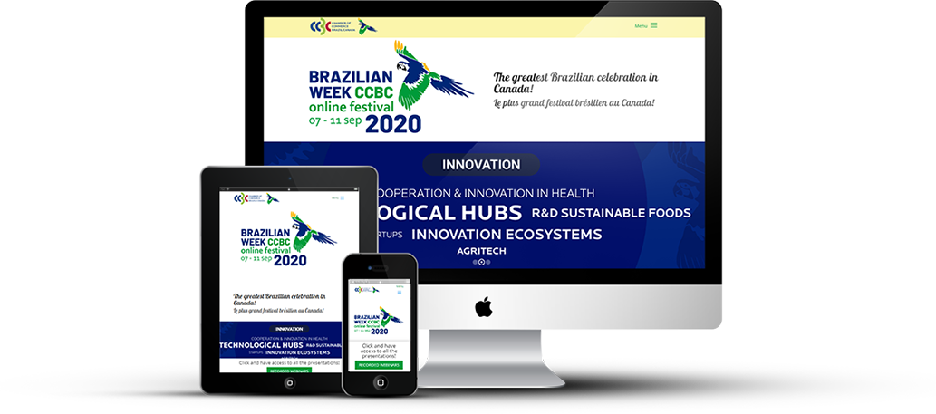 Site para o evento Brazilian Week CCBC online festival